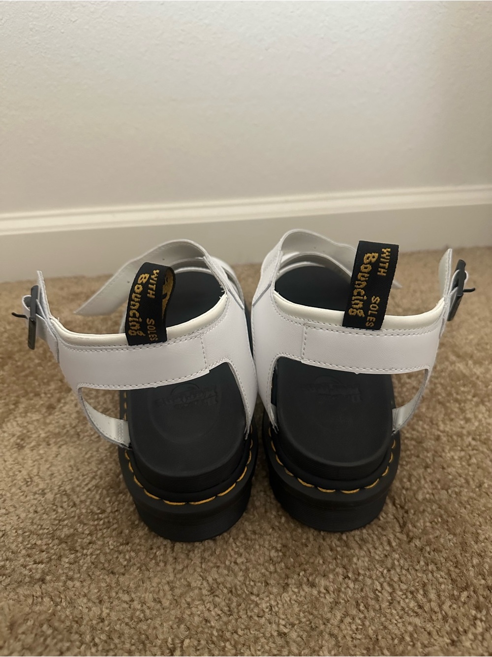 Dr. Martens White Platform Sandals - Picture 2 of 5